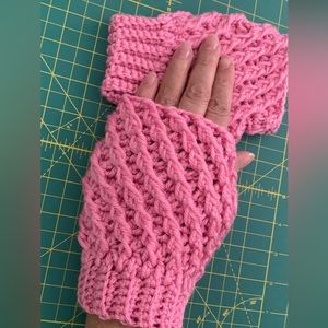 crochet fingerless gloves size medium